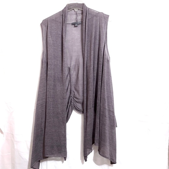 Forever 21 Tops | Xxi Gray Waterfall Ruched Back Cardigan Size SP | Color: Gray | Size: SP | Lollyfashions's Closet